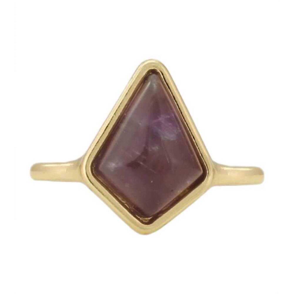 NEW ZAD women's prism ring in purple amethyst